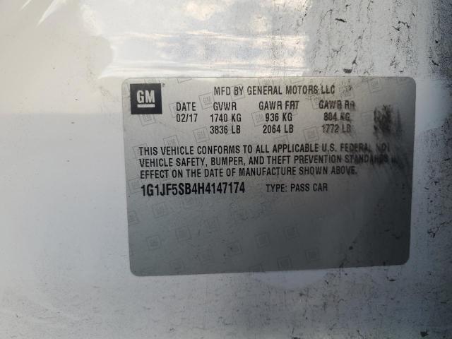 Photo 12 VIN: 1G1JF5SB4H4147174 - CHEVROLET SONIC PREM 