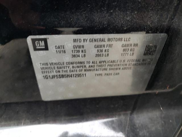 Photo 9 VIN: 1G1JF5SB5H4129511 - CHEVROLET SONIC PREM 