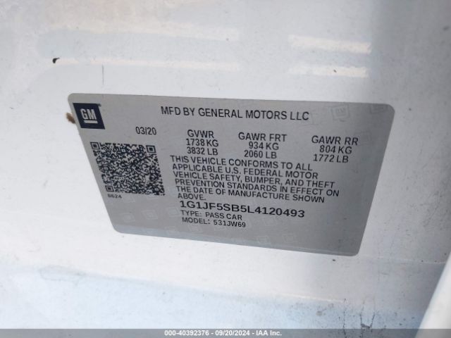 Photo 8 VIN: 1G1JF5SB5L4120493 - CHEVROLET SONIC 