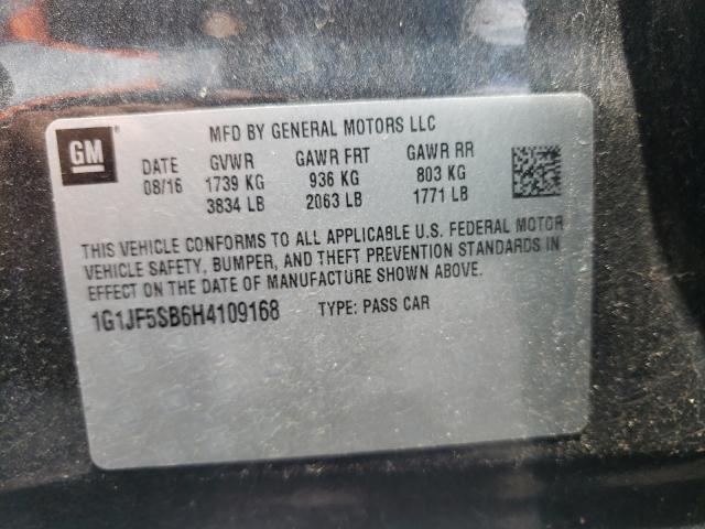 Photo 9 VIN: 1G1JF5SB6H4109168 - CHEVROLET SONIC PREM 