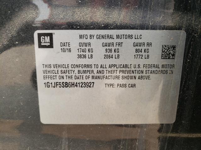 Photo 9 VIN: 1G1JF5SB6H4123927 - CHEVROLET SONIC PREM 