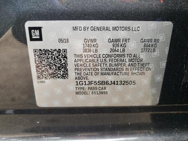 Photo 11 VIN: 1G1JF5SB6J4132505 - CHEVROLET SONIC PREM 