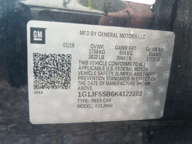 Photo 9 VIN: 1G1JF5SB6K4122283 - CHEVROLET SONIC PREM 