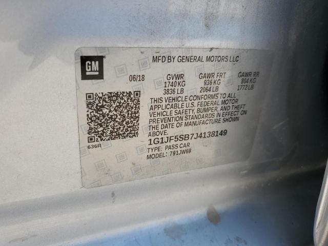 Photo 11 VIN: 1G1JF5SB7J4138149 - CHEVROLET SONIC PREM 