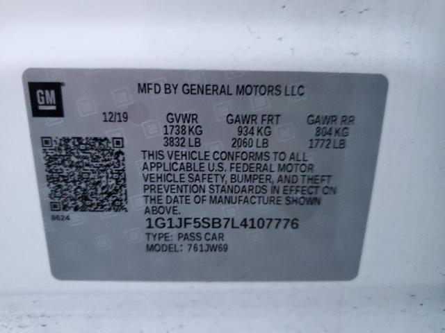 Photo 11 VIN: 1G1JF5SB7L4107776 - CHEVROLET SONIC PREM 