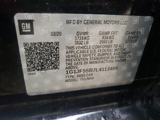 Photo 9 VIN: 1G1JF5SB7L4113495 - CHEVROLET SONIC PREM 