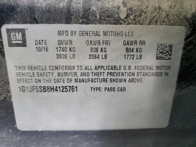 Photo 11 VIN: 1G1JF5SB8H4125761 - CHEVROLET SONIC PREM 