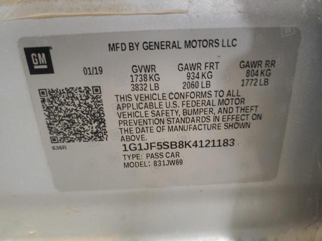 Photo 11 VIN: 1G1JF5SB8K4121183 - CHEVROLET SONIC 