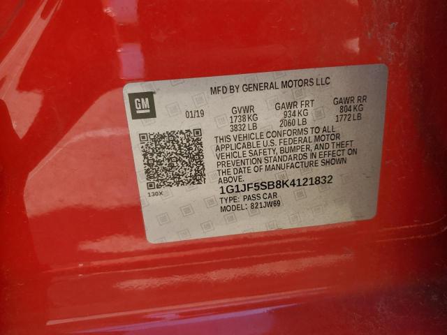 Photo 11 VIN: 1G1JF5SB8K4121832 - CHEVROLET SONIC 