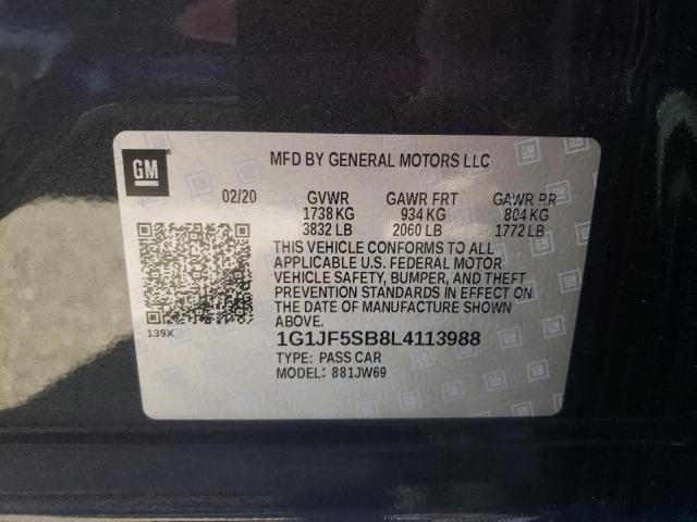 Photo 9 VIN: 1G1JF5SB8L4113988 - CHEVROLET SONIC PREM 