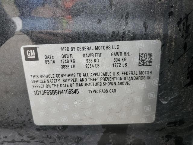 Photo 11 VIN: 1G1JF5SB9H4106345 - CHEVROLET SONIC PREM 