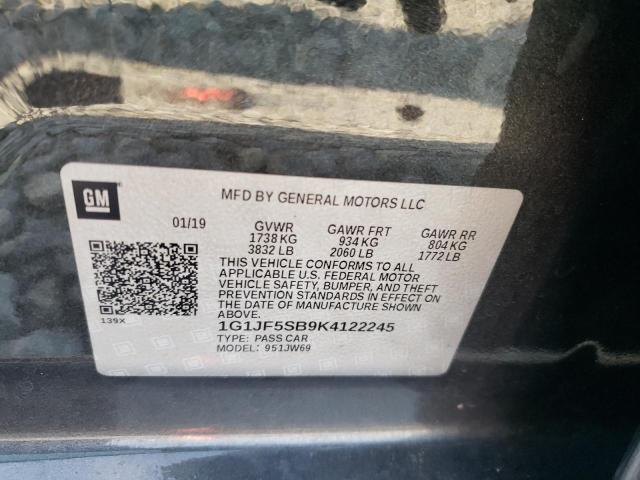 Photo 9 VIN: 1G1JF5SB9K4122245 - CHEVROLET SONIC PREM 