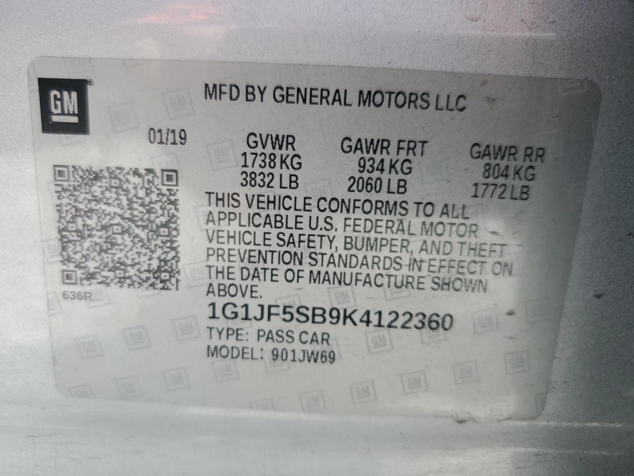 Photo 11 VIN: 1G1JF5SB9K4122360 - CHEVROLET SONIC 