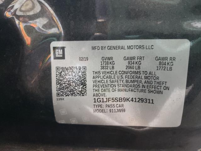 Photo 9 VIN: 1G1JF5SB9K4129311 - CHEVROLET SONIC PREM 