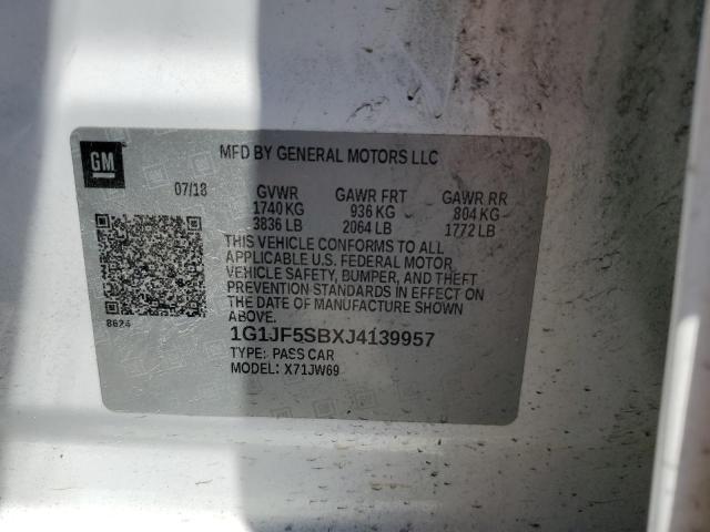 Photo 12 VIN: 1G1JF5SBXJ4139957 - CHEVROLET SONIC 