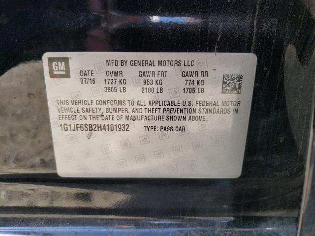 Photo 9 VIN: 1G1JF6SB2H4101932 - CHEVROLET SONIC PREM 