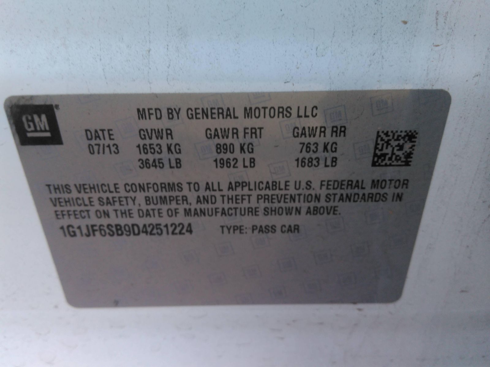 Photo 5 VIN: 1G1JF6SB9D4251224 - CHEVROLET SONIC 