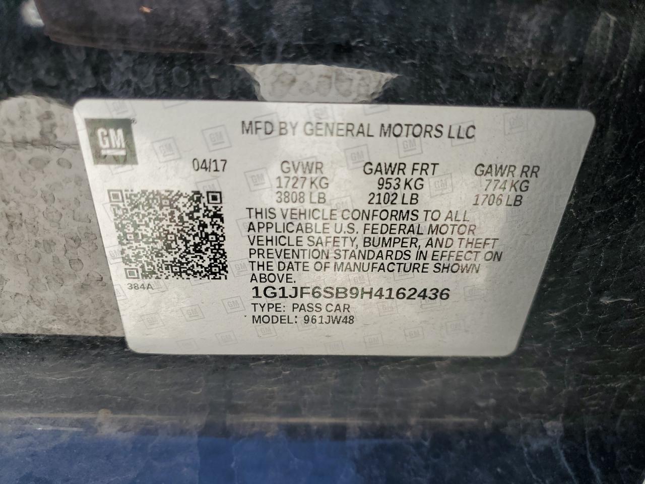 Photo 12 VIN: 1G1JF6SB9H4162436 - CHEVROLET SONIC 