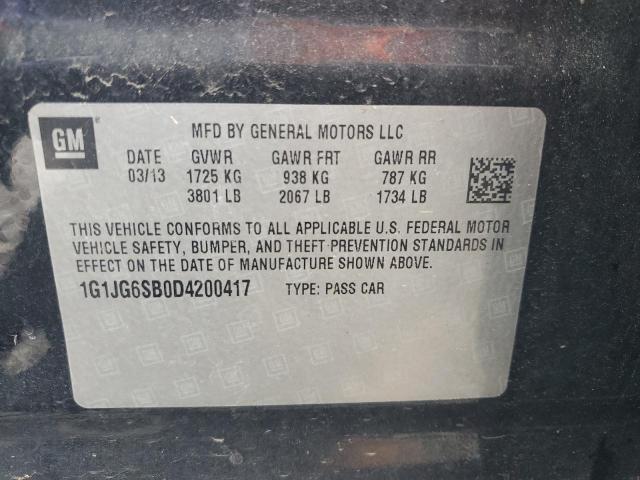 Photo 13 VIN: 1G1JG6SB0D4200417 - CHEVROLET SONIC RS 