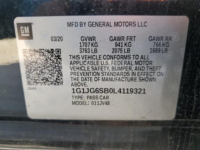 Photo 11 VIN: 1G1JG6SB0L4119321 - CHEVROLET SONIC 