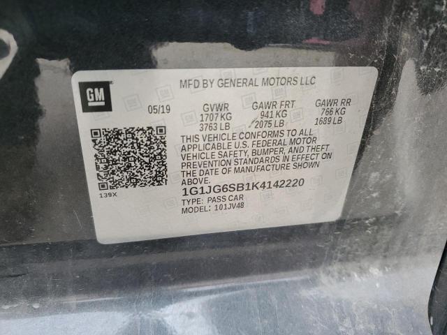 Photo 11 VIN: 1G1JG6SB1K4142220 - CHEVROLET SONIC 