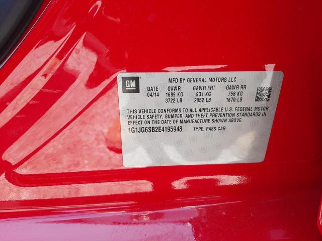 Photo 11 VIN: 1G1JG6SB2E4195948 - CHEVROLET SONIC 