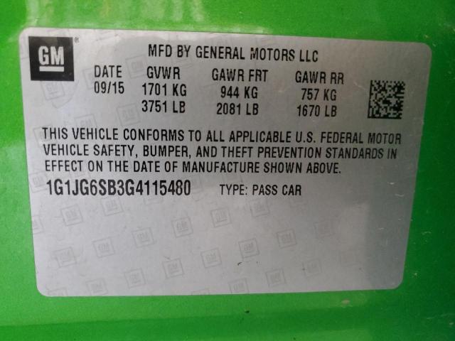 Photo 11 VIN: 1G1JG6SB3G4115480 - CHEVROLET SONIC RS 