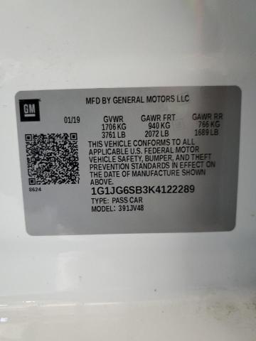 Photo 11 VIN: 1G1JG6SB3K4122289 - CHEVROLET SONIC 