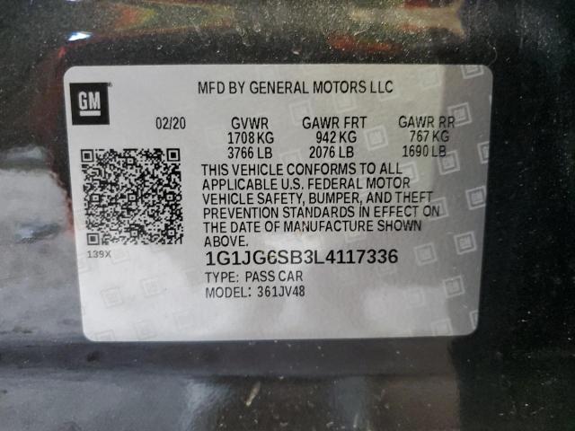 Photo 12 VIN: 1G1JG6SB3L4117336 - CHEVROLET SONIC 