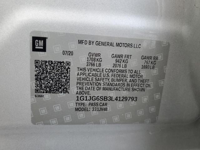 Photo 11 VIN: 1G1JG6SB3L4129793 - CHEVROLET SONIC 