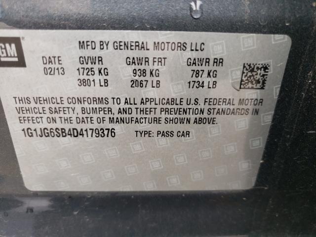 Photo 9 VIN: 1G1JG6SB4D4179376 - CHEVROLET SONIC RS 