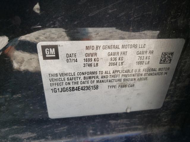 Photo 9 VIN: 1G1JG6SB4E4236158 - CHEVROLET SONIC RS 