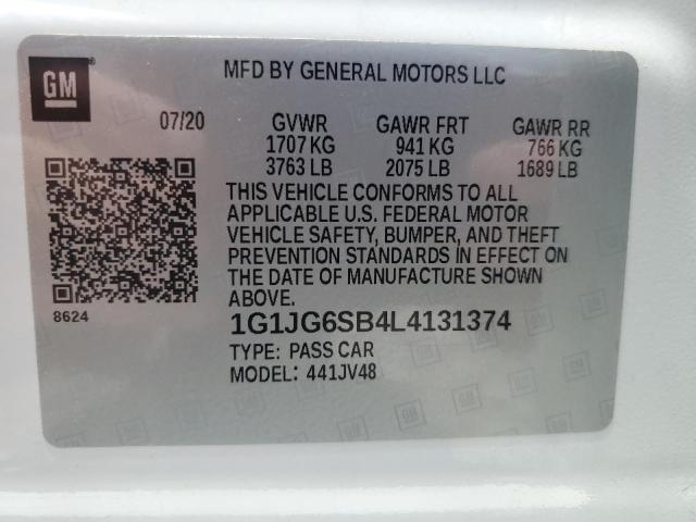 Photo 12 VIN: 1G1JG6SB4L4131374 - CHEVROLET SONIC 