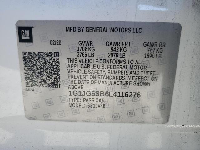 Photo 11 VIN: 1G1JG6SB6L4116276 - CHEVROLET SONIC 