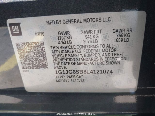 Photo 8 VIN: 1G1JG6SB8L4121074 - CHEVROLET SONIC 