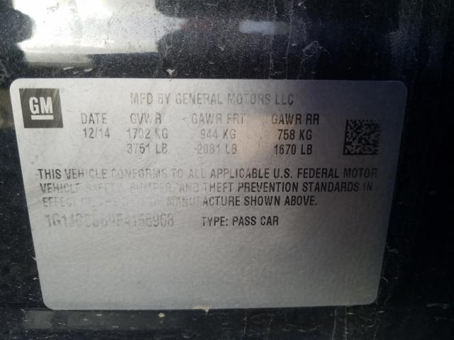 Photo 9 VIN: 1G1JG6SB9F4156968 - CHEVROLET SONIC RS 