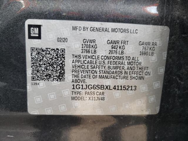 Photo 9 VIN: 1G1JG6SBXL4115213 - CHEVROLET SONIC 