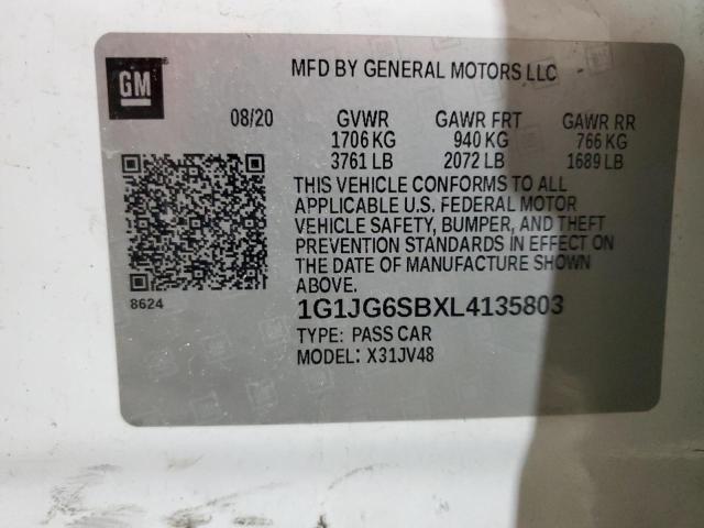 Photo 11 VIN: 1G1JG6SBXL4135803 - CHEVROLET SONIC 