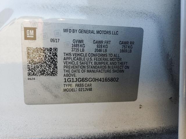 Photo 12 VIN: 1G1JG6SG0H4165802 - CHEVROLET SONIC 