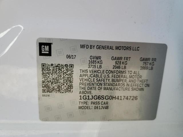 Photo 11 VIN: 1G1JG6SG0H4174726 - CHEVROLET SONIC 