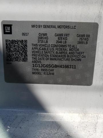 Photo 11 VIN: 1G1JG6SG8H4166311 - CHEVROLET SONIC 