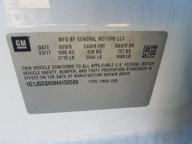 Photo 9 VIN: 1G1JG6SH0H4156509 - CHEVROLET SONIC 