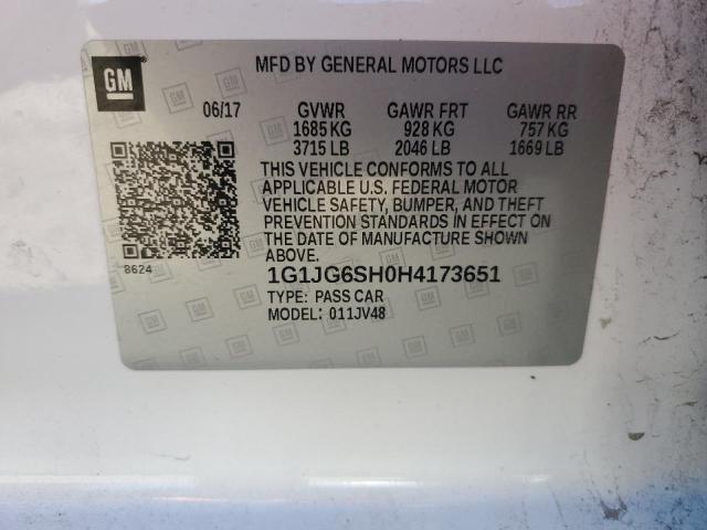 Photo 12 VIN: 1G1JG6SH0H4173651 - CHEVROLET SONIC 