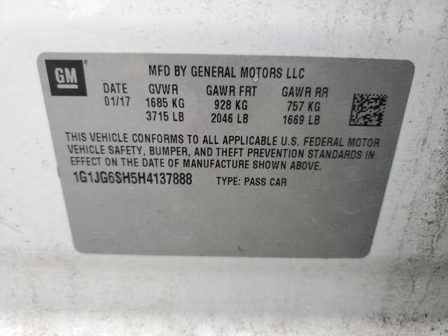 Photo 11 VIN: 1G1JG6SH5H4137888 - CHEVROLET SONIC 