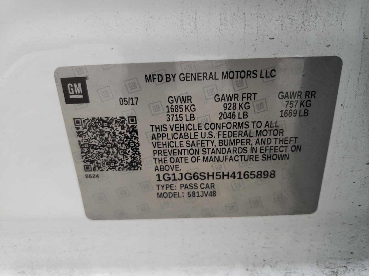 Photo 11 VIN: 1G1JG6SH5H4165898 - CHEVROLET SONIC 