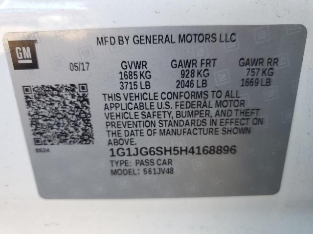 Photo 11 VIN: 1G1JG6SH5H4168896 - CHEVROLET SONIC 