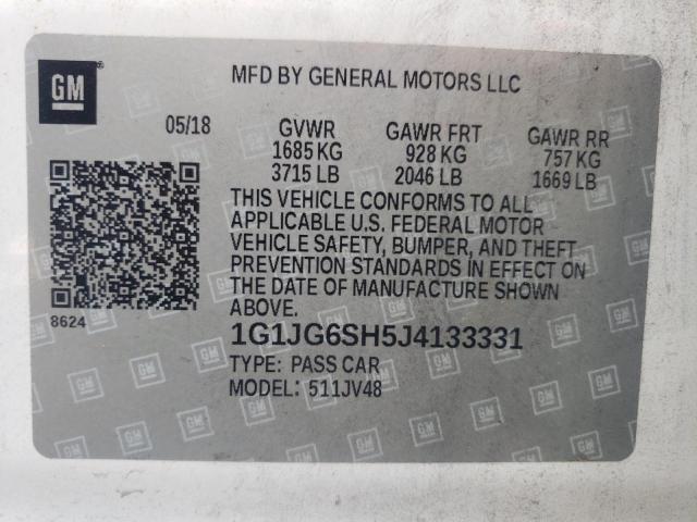 Photo 11 VIN: 1G1JG6SH5J4133331 - CHEVROLET SONIC 