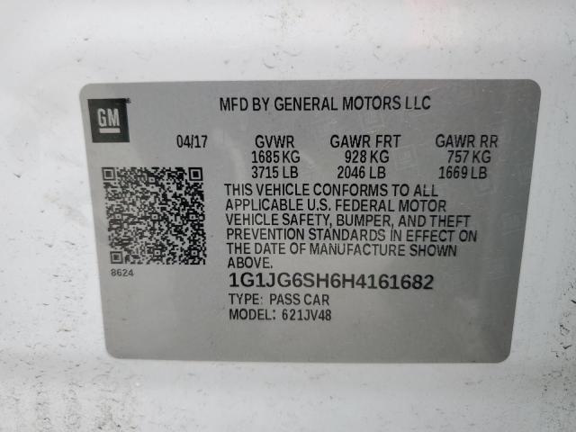 Photo 12 VIN: 1G1JG6SH6H4161682 - CHEVROLET SONIC 