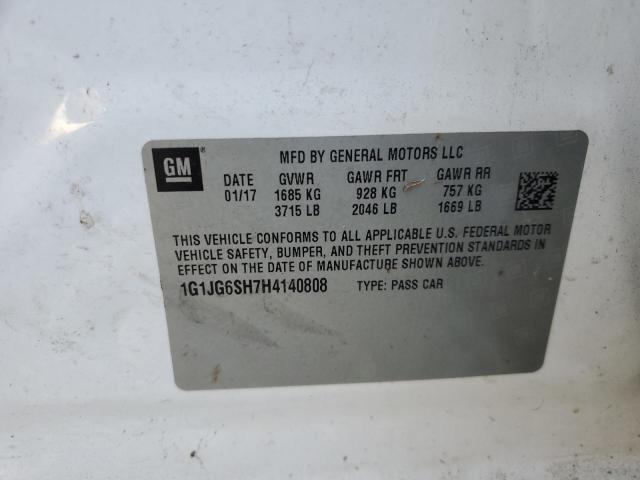 Photo 11 VIN: 1G1JG6SH7H4140808 - CHEVROLET SONIC 