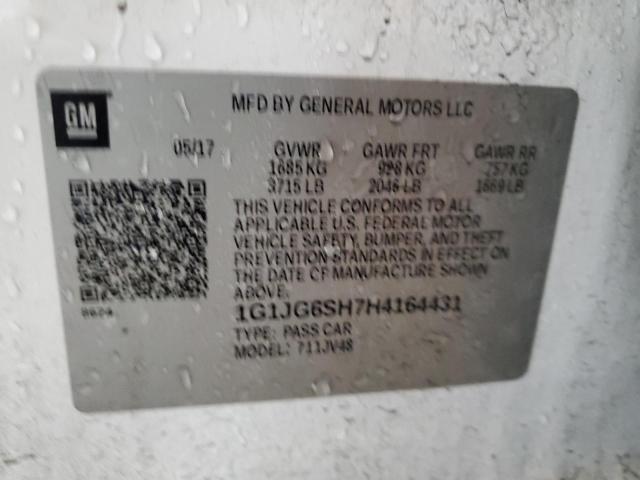 Photo 12 VIN: 1G1JG6SH7H4164431 - CHEVROLET SONIC 